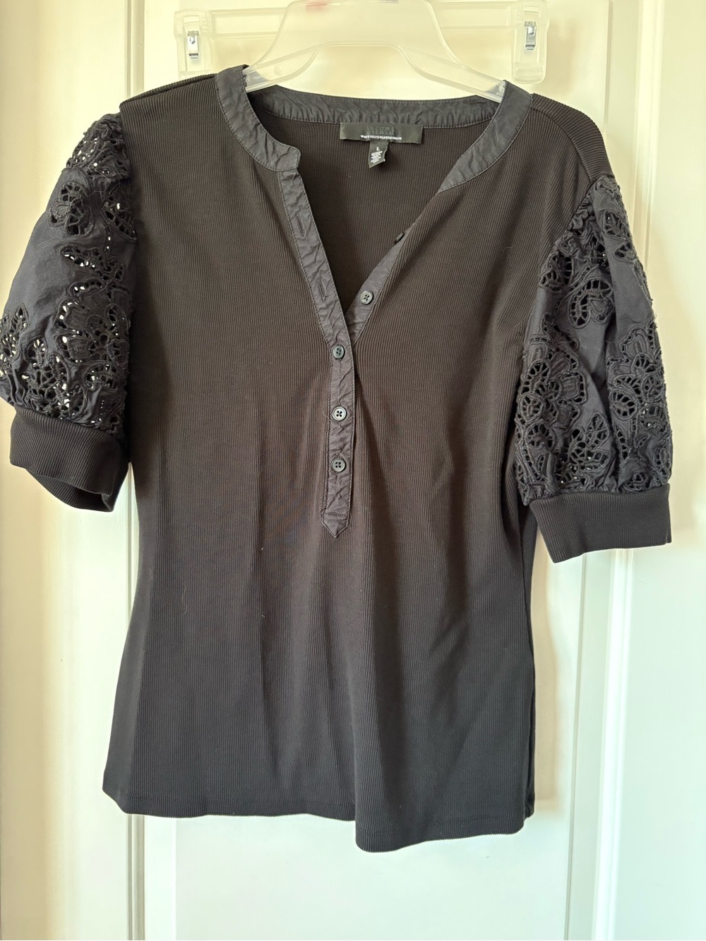 WHBM black blouse